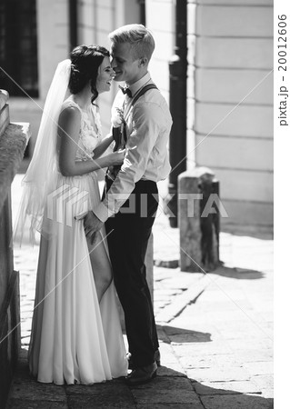 The bride and groom posing The bride and groom posing 20012606