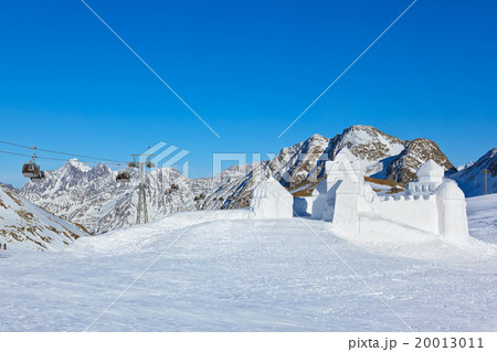 Snow fort in mountains resort - Innsbruck Austria 20013011