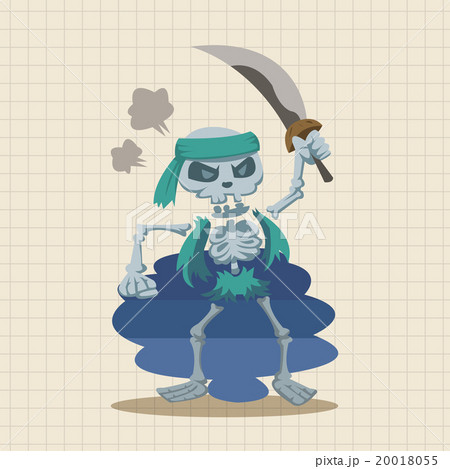 海賊 パイレーツ どくろのイラスト素材