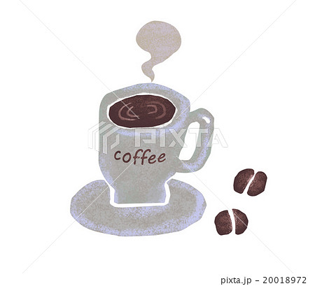 コーヒー豆つきのイラスト素材 0172