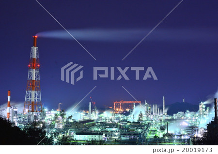 工場夜景(水島臨海工場地帯) 工場夜景(水島臨海工場地帯) 20019173