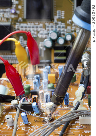 Soldering iron working on electronic boards 20020792