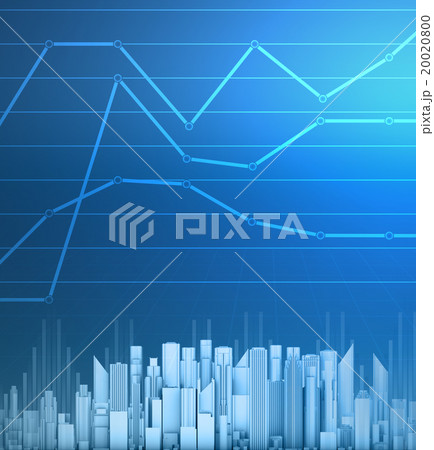 Abstract charts and skyscraper on blue background Abstract charts and skyscraper on blue background 20020800