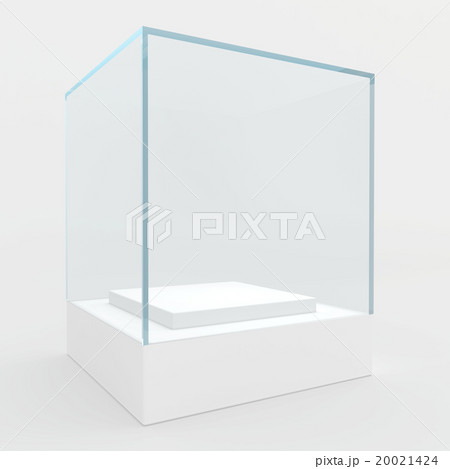 display case. 3d render. isolated on gray 20021424
