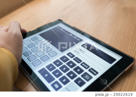 タブレットposレジの写真素材