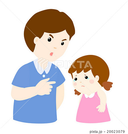 Father scolds his daughter vector illustration Father scolds his daughter vector illustration 20023079