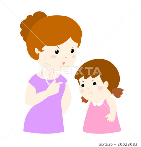 Mom scolds her daughter vector illustration Mom scolds her daughter vector illustration 20023083