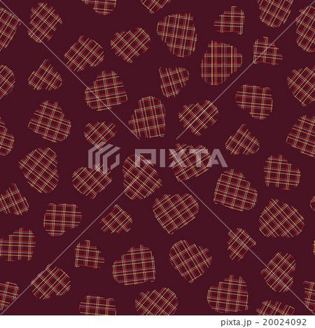 Heart pattern with tartan ornament. Seamless. Heart pattern with tartan ornament. Seamless. 20024092