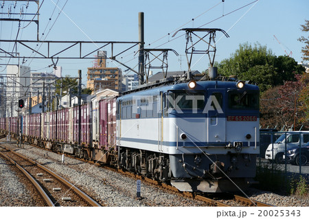 貨物列車　EF65　コンテナ　川崎新町駅 20025343