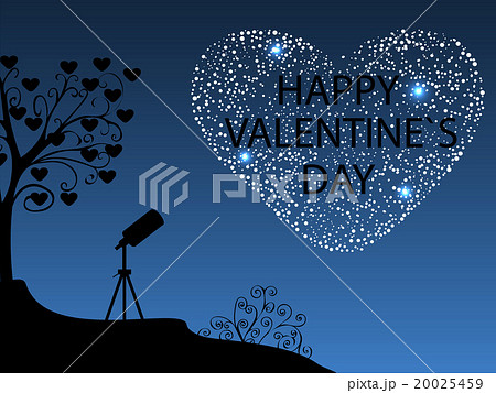 Happy Valentines day Romantic starry sky Happy Valentines day Romantic starry sky 20025459