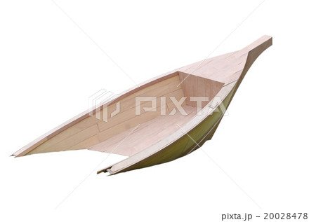 Half of wooden boat, isolated on white 20028478
