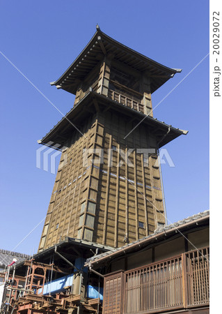 川越　修復中の時の鐘 20029072