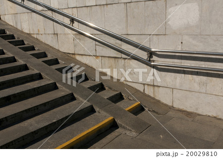 Old stairway with handrail. Old stairway with handrail. 20029810