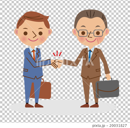 握手的商人（年輕人和中年男子） 20031827