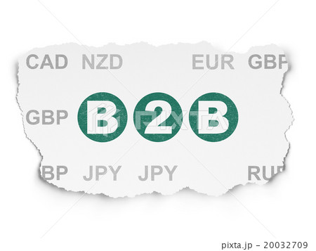 Finance concept: B2b on Torn Paper background 20032709