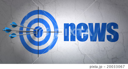 News concept: target and News on wall background 20033067