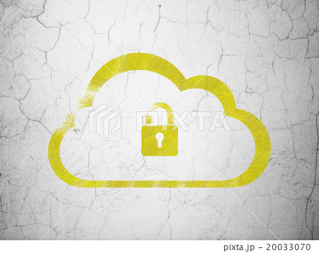 Cloud computing concept: Cloud With Padlock on 20033070