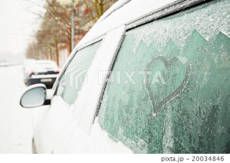 Heart symbol on the car Heart symbol on the car 20034846