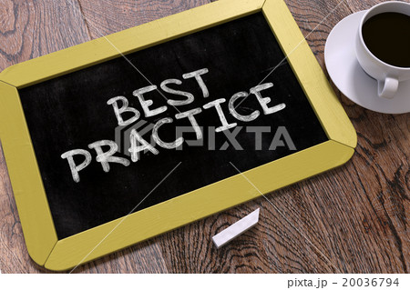 Best Practice - Chalkboard with Hand Drawn Text. 20036794