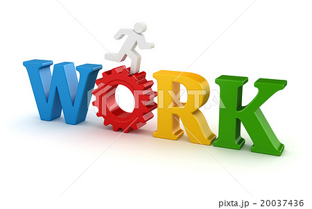 Man running on work text Man running on work text 20037436