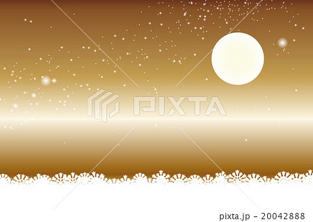 背景素材壁紙 スターダスト 星屑 銀河系 満月 星空 天の川 天の河 夜景 キラキラ 宇宙 月灯り のイラスト素材 0428