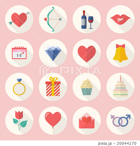 Valentine's Day Flat Icon Set 20044270
