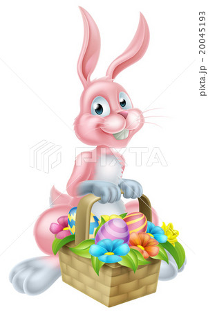 Bunny Rabbit with Easter Basket 20045193