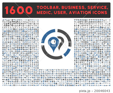 Geo Diagram Icon With Large Pictogram Collection Geo Diagram Icon With Large Pictogram Collection 20046043