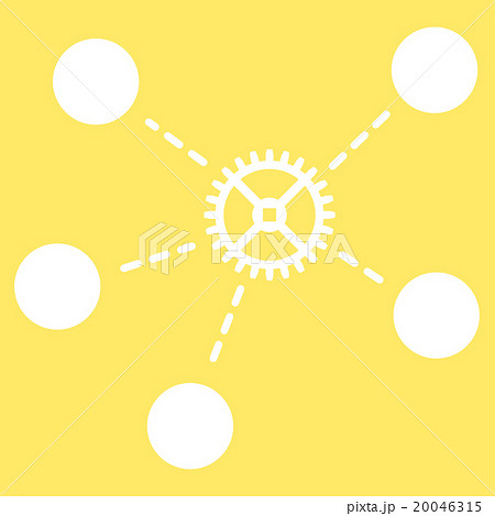 Gear Links Flat Icon Gear Links Flat Icon 20046315