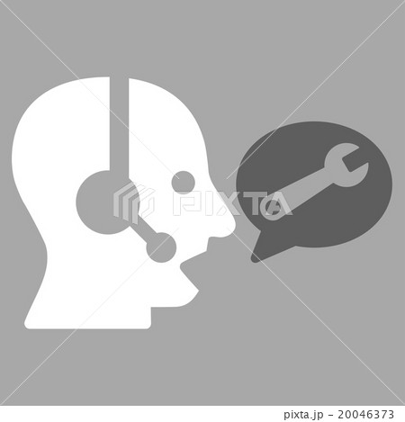 Operator Service Message Flat Icon Operator Service Message Flat Icon 20046373
