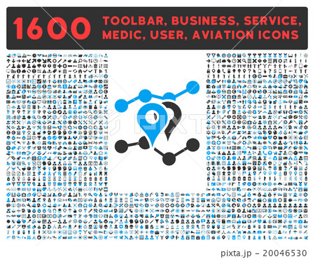 Geo Trends Icon With Large Pictogram Collection 20046530
