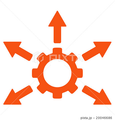 Gear Distribution Flat Icon Gear Distribution Flat Icon 20046686