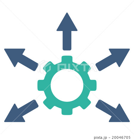 Gear Distribution Flat Icon 20046705