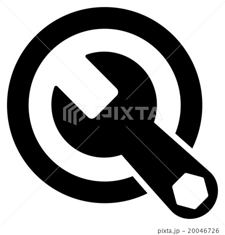 Rounded Wrench Flat Icon 20046726