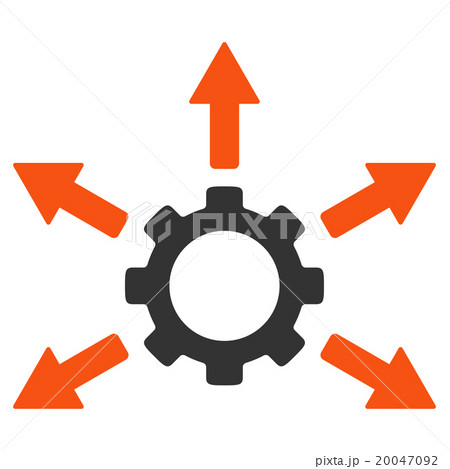 Gear Distribution Flat Icon 20047092