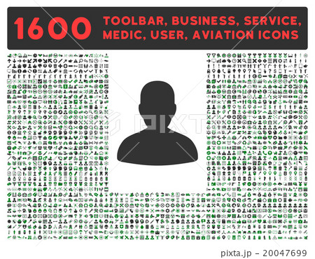 Avatar Icon With Large Pictogram Collection 20047699