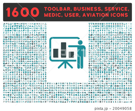 Presentation Icon With Large Pictogram Collection Presentation Icon With Large Pictogram Collection 20049058