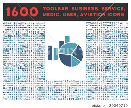 Charts Icon With Large Pictogram Collection Charts Icon With Large Pictogram Collection 20049710