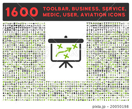 Strategy Icon With Large Pictogram Collection 20050198
