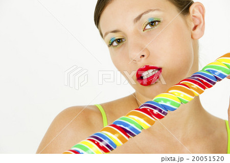 portrait of woman with a lollypop portrait of woman with a lollypop 20051520