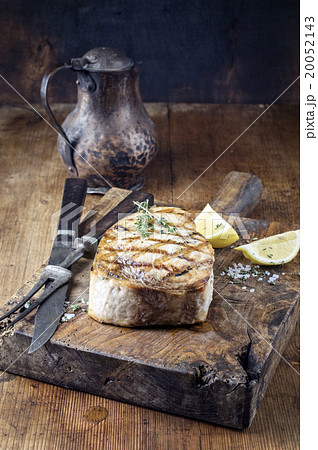 Barbecue Swardfish Steak on Cutting Board 20052143