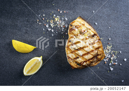 Barbecue Swordfish Steak on Stone Board 20052147