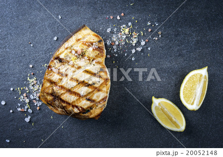 Barbecue Swordfish Steak on Stone Board 20052148