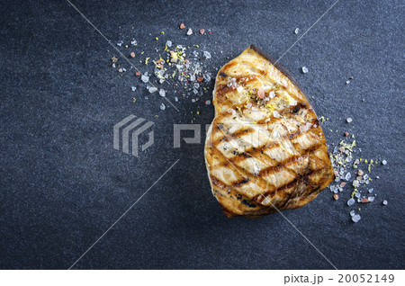Barbecue Swordfish Steak on Stone Board 20052149