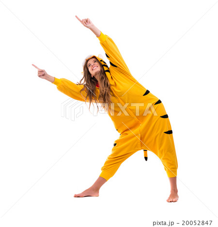 Girl dressed as a tiger Girl dressed as a tiger 20052847