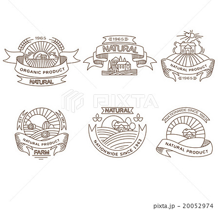 Retro farm fresh labels, badges and design 20052974