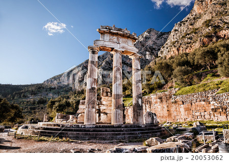 Delphi with ruins of the Temple in Greece 20053062