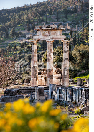 Delphi with ruins of the Temple in Greece Delphi with ruins of the Temple in Greece 20053066