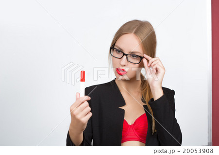 business woman in lingerie on the background of 20053908