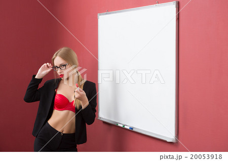 business woman in lingerie on the background of 20053918